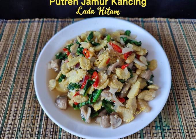 Anti Ribet, Memasak Putren Jamur Kancing Lada Hitam Wajib Dicoba