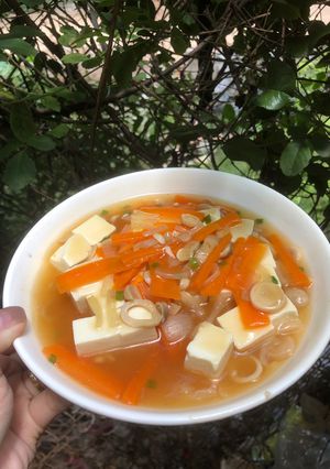 Hình của món Đậu hũ sốt nhật.