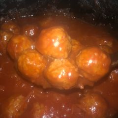 Crock pot meat balls A picture of Crock pot meat balls.