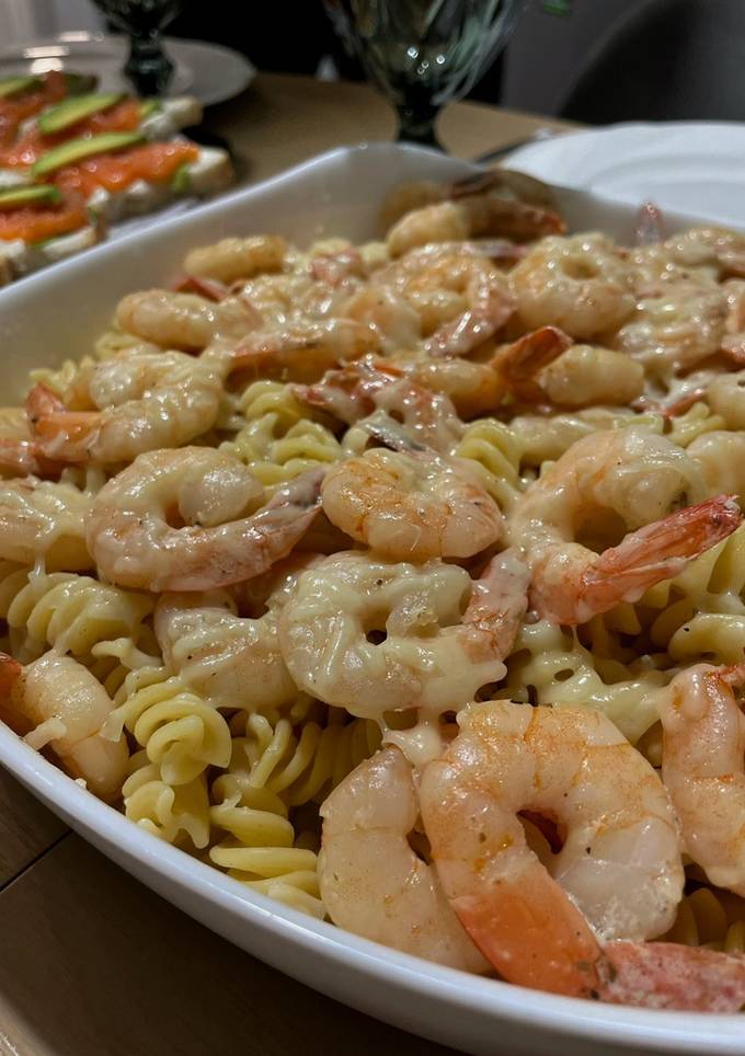 Вершкова паста з креветками 🍤