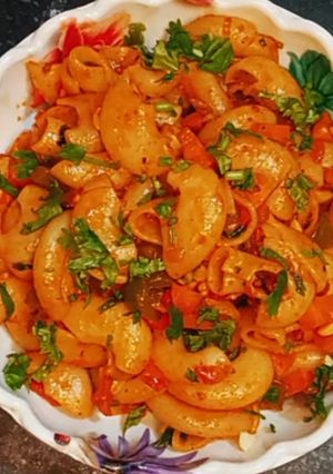 A picture of Masala macaroni.