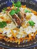 Risotto Cremoso de Quinoa com Uvas Passas e Frango Assado