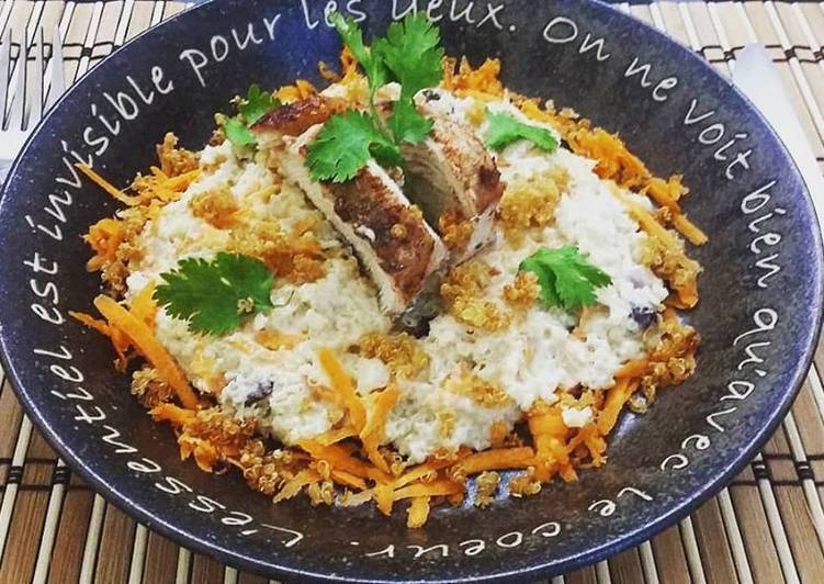 Risotto Cremoso de Quinoa com Uvas Passas e Frango Assado -
Tudogosreceitas