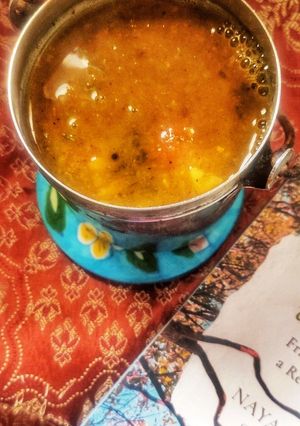 A picture of Maharashtrian Tur Dal Amti.