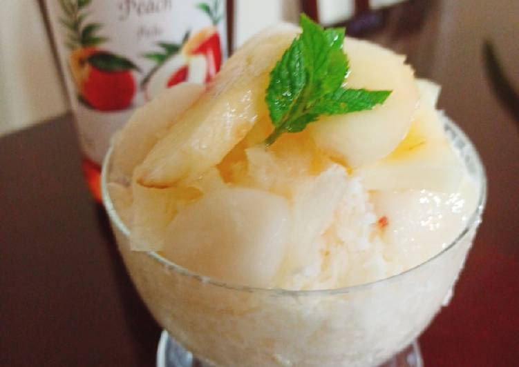 Recipe of Favorite Divine Peach Milk shaved ice