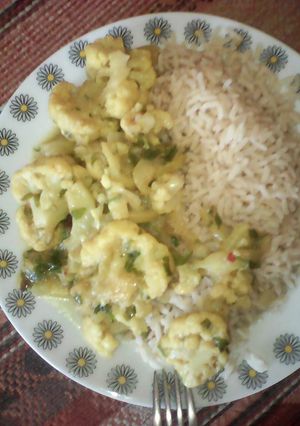 Cukkini és karfiol curry recept fotója