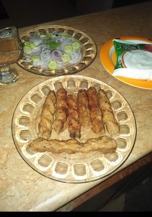 A picture of Beef Seekh kababs.