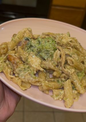 A picture of Chicken & Shrimp Pasta Bake.