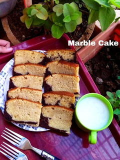 A picture of Marble cake (tea cake).