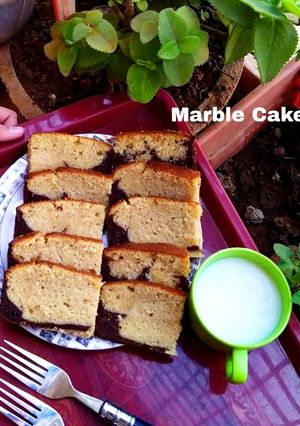 A picture of Marble cake (tea cake).