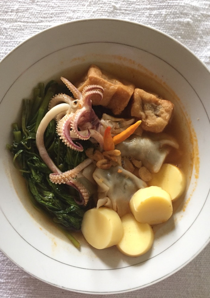 Foto resep Kangkung Kuah Tom Yum #cookwithricecooker