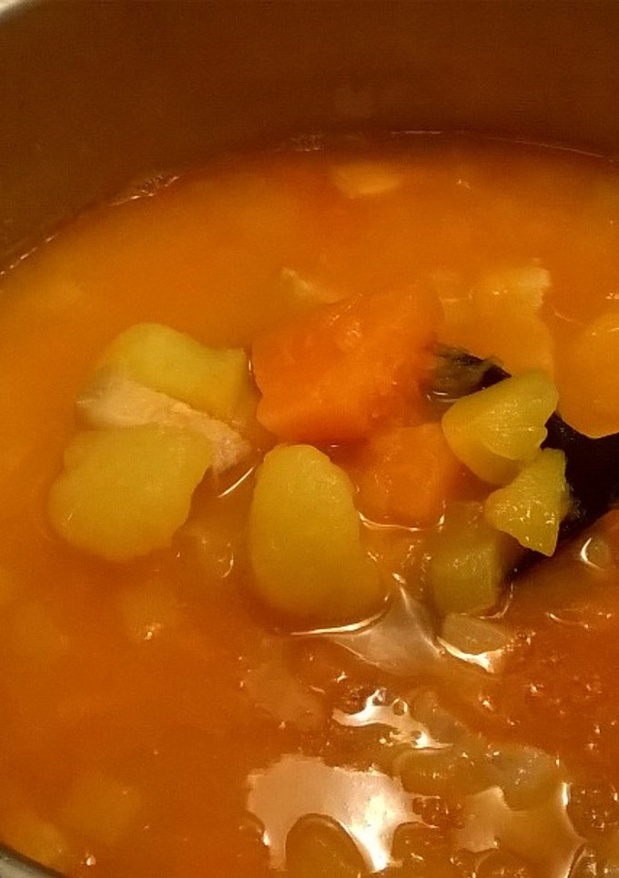 Una foto de Potaje espeso de calabaza y nabo