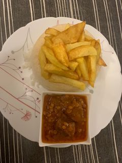 عکسی از دستور چلو خورشت قیمه سیب زمینی