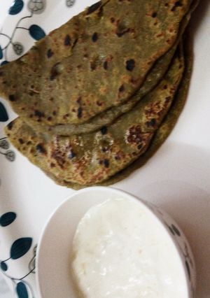 A picture of Kaddu paratha.