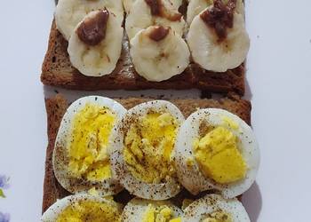 Easiest Way to Recipe Delicious Egg and Banana Toast  Breakfast  Healthy
