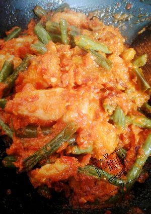 Foto resep Ayam dan kacang panjang sambal merah