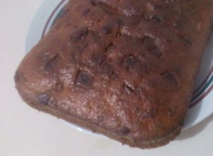Una foto de Pastel de banano y chocolate