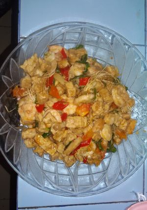Foto resep Tumis Tempe Udang Cabai Ijo