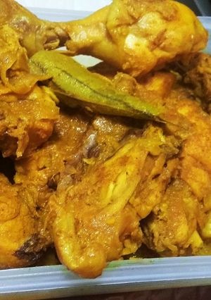Foto resep Ayam ungkep bumbu kuning