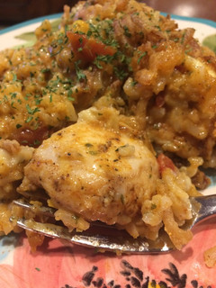 A picture of Chili Chicken Rice Casserole.