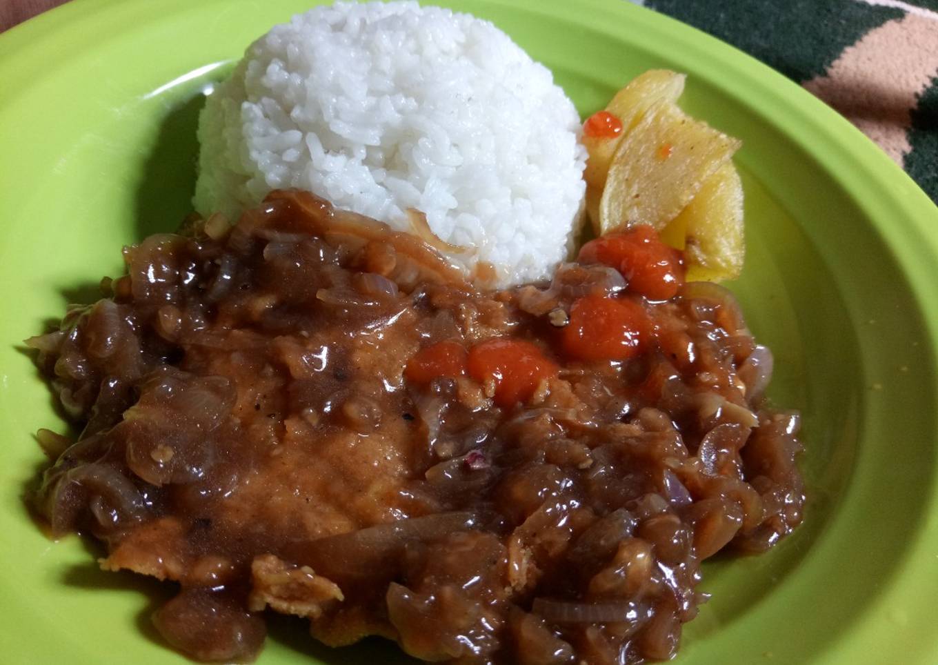 Steak Ayam saos Lada Hitam