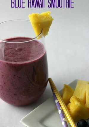 A picture of Blue hawaiian smoothie .