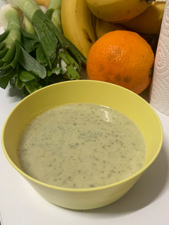 Una foto de Crema de calabacín y champiñón con mascarpone en Thermomix