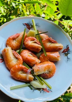 Hình của món Tôm luộc cho bé.