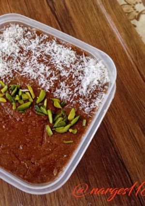عکسی از دستور حلوا ارده با شیره