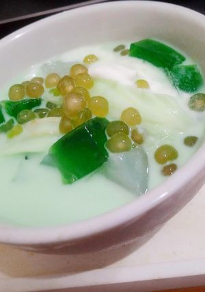 Foto resep Creamy Buko Pandan with Ice Cream