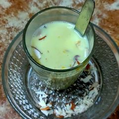 A picture of Kesar baadam milk.