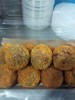Foto resep Bola" ubi ungu isi coklat lumer
