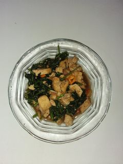 Foto resep Oseng kangkung + tahu
