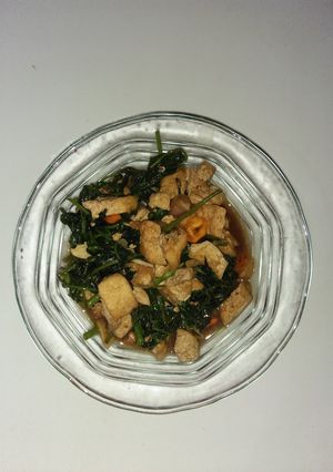 Foto resep Oseng kangkung + tahu