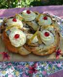 Rosca de Pascuas rellena con pasas de uva y chocolate💕