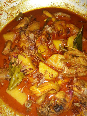 Cara Memasak Ayam masak bumbu santan pedas Irit Anti Gagal