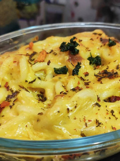 Foto resep Creamy Cheesy Baked Udon