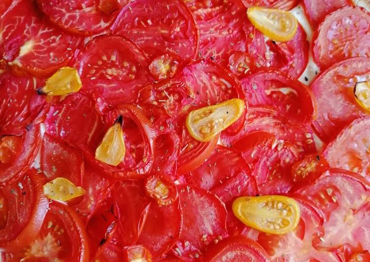 Recette de Super rapide fait maison Pizza à la tomate