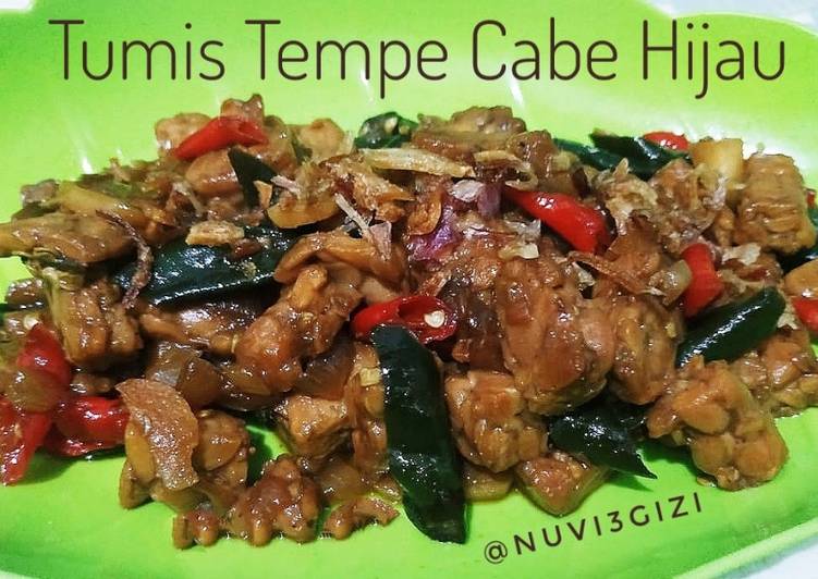 Tumis Tempe Cabe Hijau💕