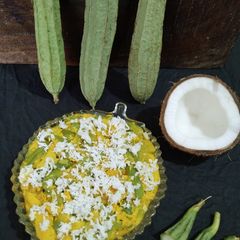 A picture of Turai (Ridge Gourd) Coconut Sabji.