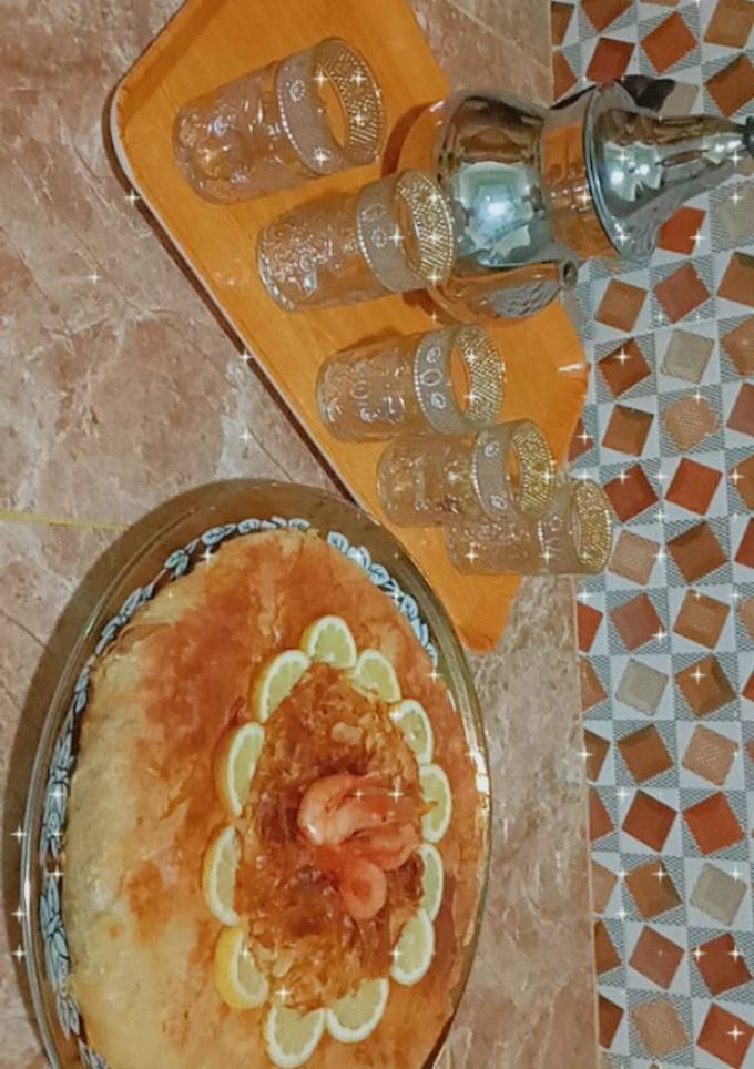 صورة بسطيلة بالقمرون وشعيرية الصينية 😋