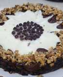 Tarta de galletas y chocolate con nueces