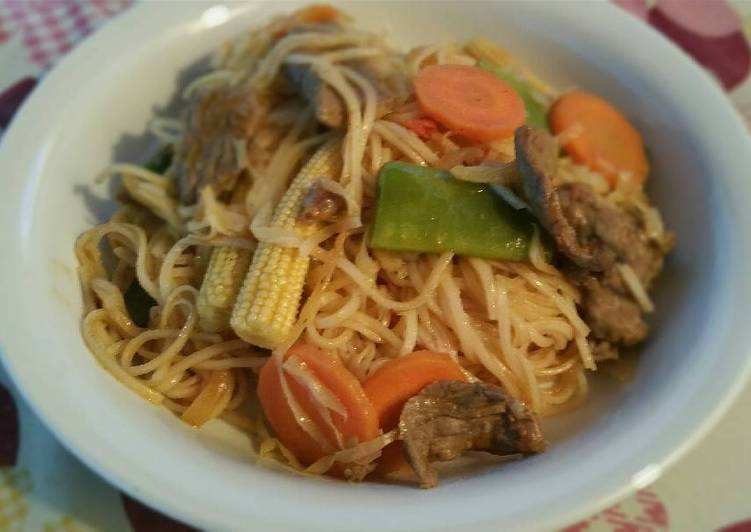 Recipe of Super Quick Homemade Ebi&#39;s Stir Fry Noodles