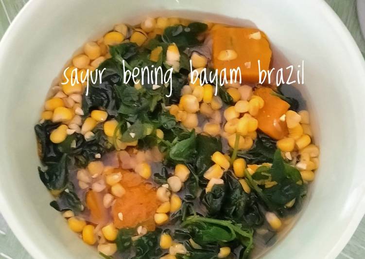 Cara Gampang Membuat Sayur Bening Bayam Brazil, Lezat