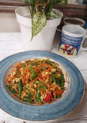 Foto resep Oseng - oseng wortel, buncis, telur
