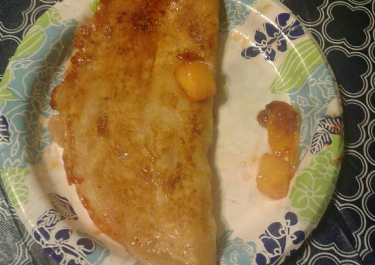 Easiest Way to Prepare Any-night-of-the-week Fruit filled crepe-ala-pancake lol