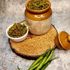 Mirch ka Koot (Rajasthani Pickle) A picture of Mirch ka Koot (Rajasthani Pickle).