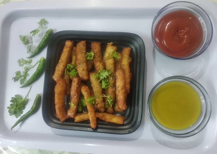 Recipe of Cheesy  potato strips