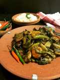Pui Shaag Chingri Chorchori (Malabar Spinach Curry)