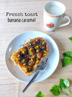 Foto resep French toast banana caramel